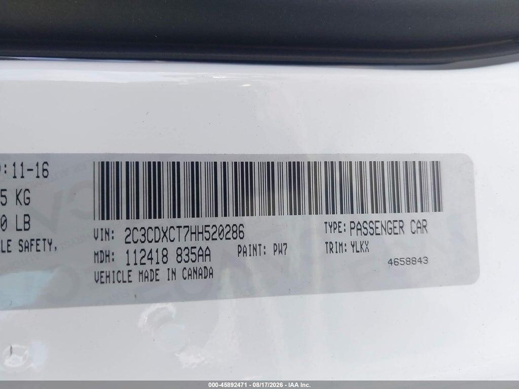 2C3CDXCT7HH520286 2017 DODGE CHARGER photo no. 9