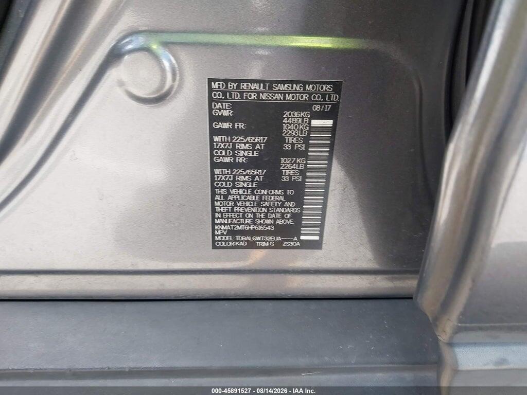 KNMAT2MT6HP616543 2017 NISSAN ROGUE photo no. 9