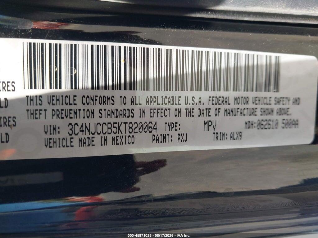 3C4NJCCB5KT820064 2019 JEEP COMPASS photo no. 9