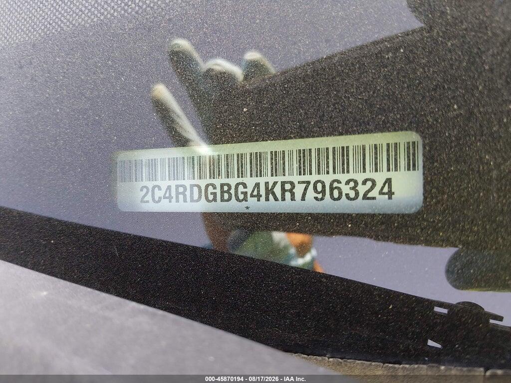 2C4RDGBG4KR796324 2019 DODGE GRAND CARAVAN photo no. 9