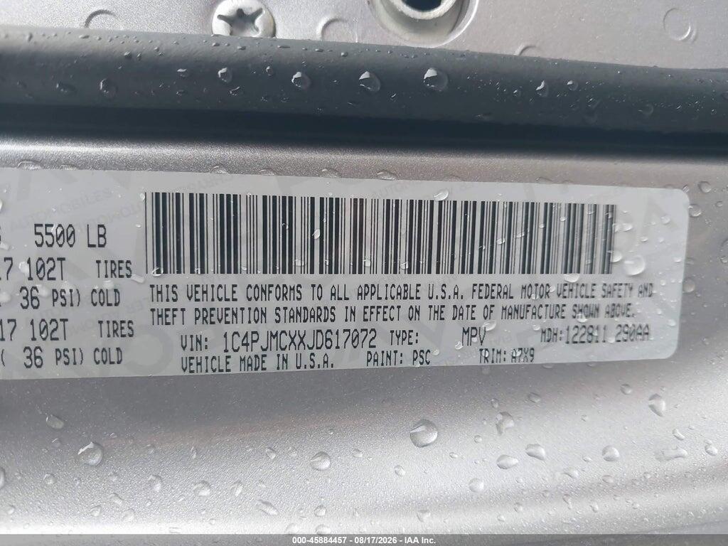 1C4PJMCXXJD617072 2018 JEEP CHEROKEE photo no. 9