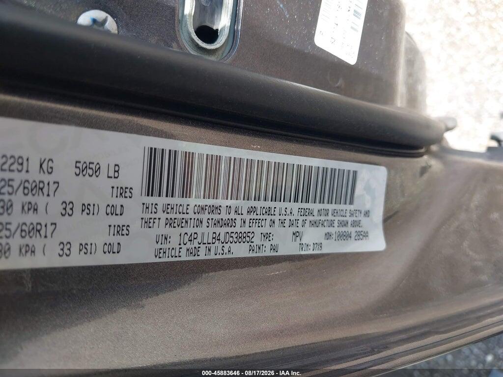 1C4PJLLB4JD538852 2018 JEEP CHEROKEE photo no. 9