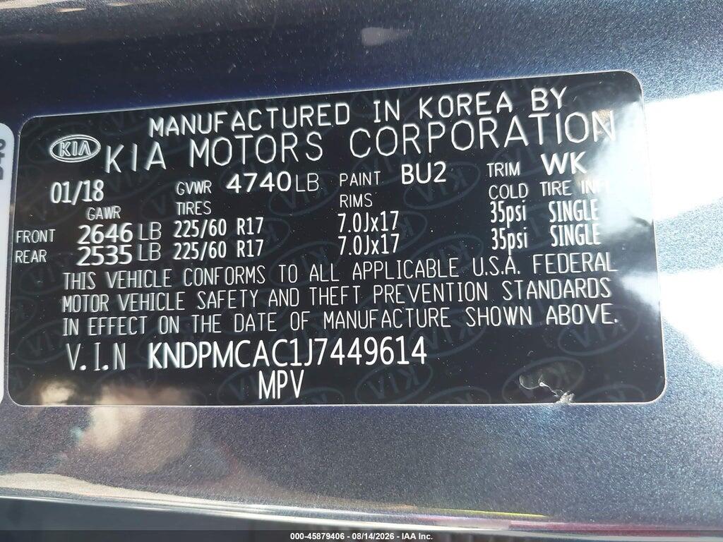 KNDPMCAC1J7449614 2018 KIA SPORTAGE photo no. 9