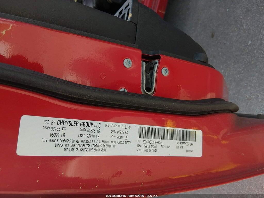 2C3CDXCT7FH729301 2015 DODGE CHARGER photo no. 9