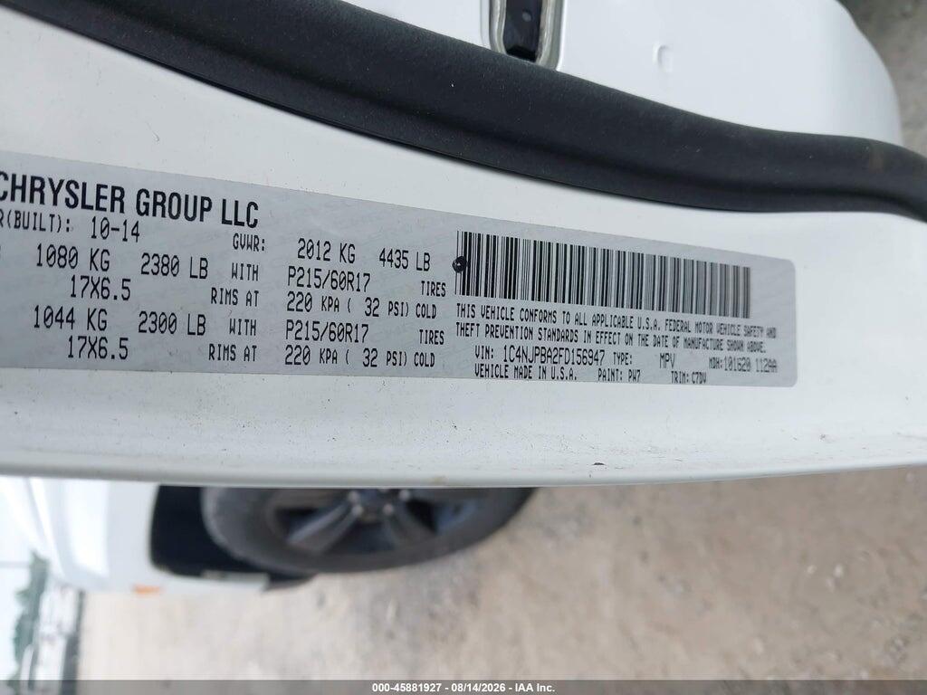 1C4NJPBA2FD156947 2015 JEEP PATRIOT photo no. 9