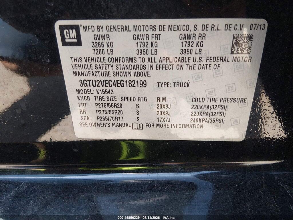 3GTU2VEC4EG182199 2014 GMC SIERRA 1500 photo no. 9