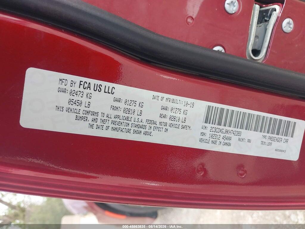 2C3CDXGJ0KH742393 2019 DODGE CHARGER photo no. 9