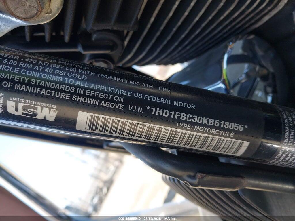 1HD1FBC30KB618056 2019 HARLEY-DAVIDSON FLHR photo no. 10