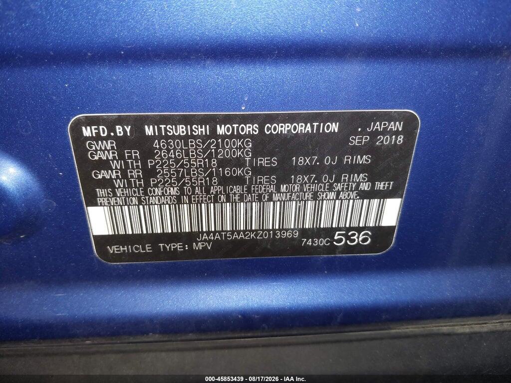 JA4AT5AA2KZ013969 2019 MITSUBISHI ECLIPSE CROSS photo no. 9