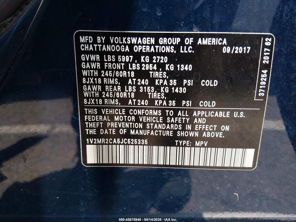 1V2MR2CA5JC525335 2018 VOLKSWAGEN ATLAS photo no. 9