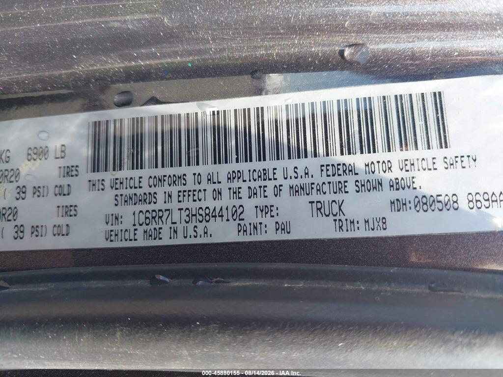 1C6RR7LT3HS844102 2017 RAM 1500 photo no. 9