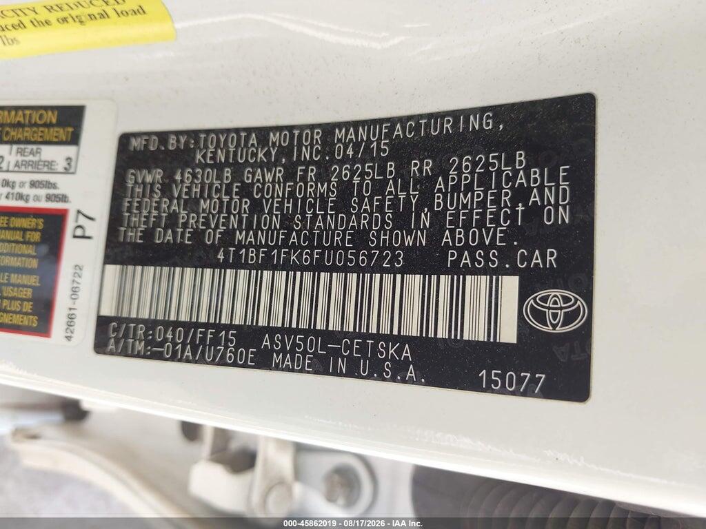 4T1BF1FK6FU056723 2015 TOYOTA CAMRY photo no. 9