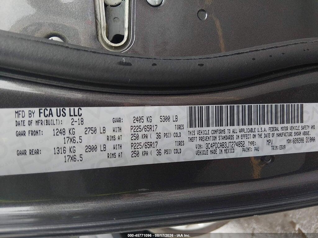 3C4PDCAB3JT274852 2018 DODGE JOURNEY photo no. 9