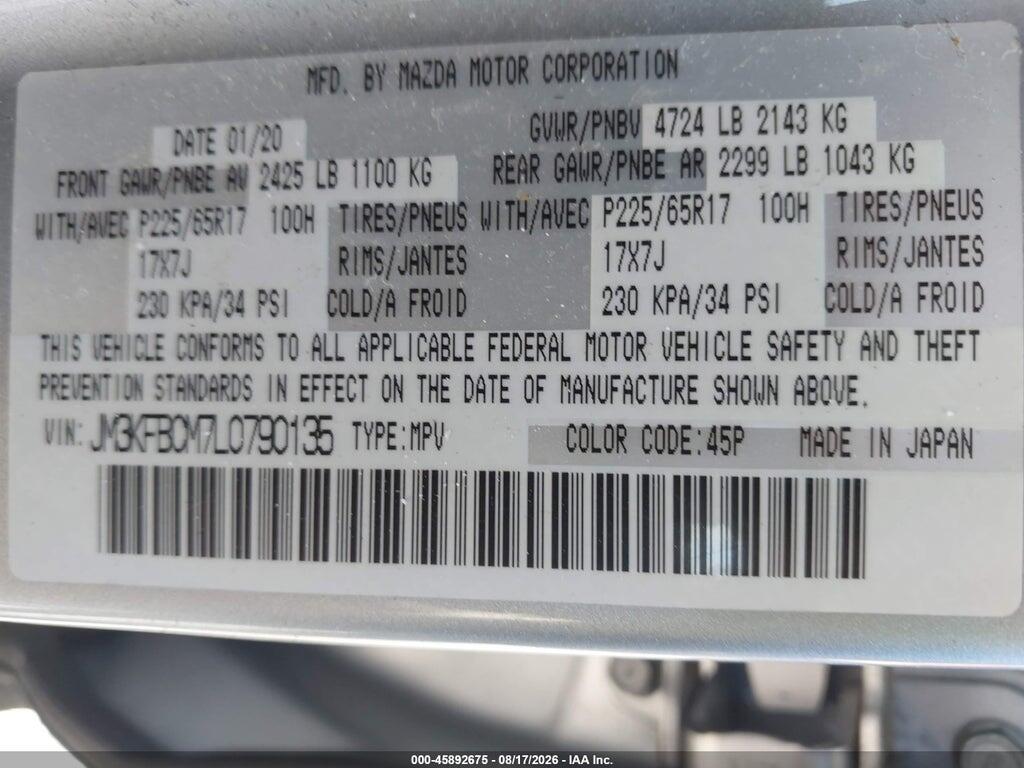 JM3KFBCM7L0790135 2020 MAZDA CX-5 photo no. 9