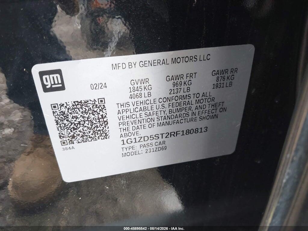 1G1ZD5ST2RF180813 2024 CHEVROLET MALIBU photo no. 9