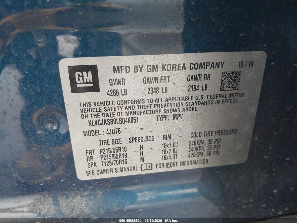 KL4CJASB0LB048051 2020 BUICK ENCORE photo no. 9