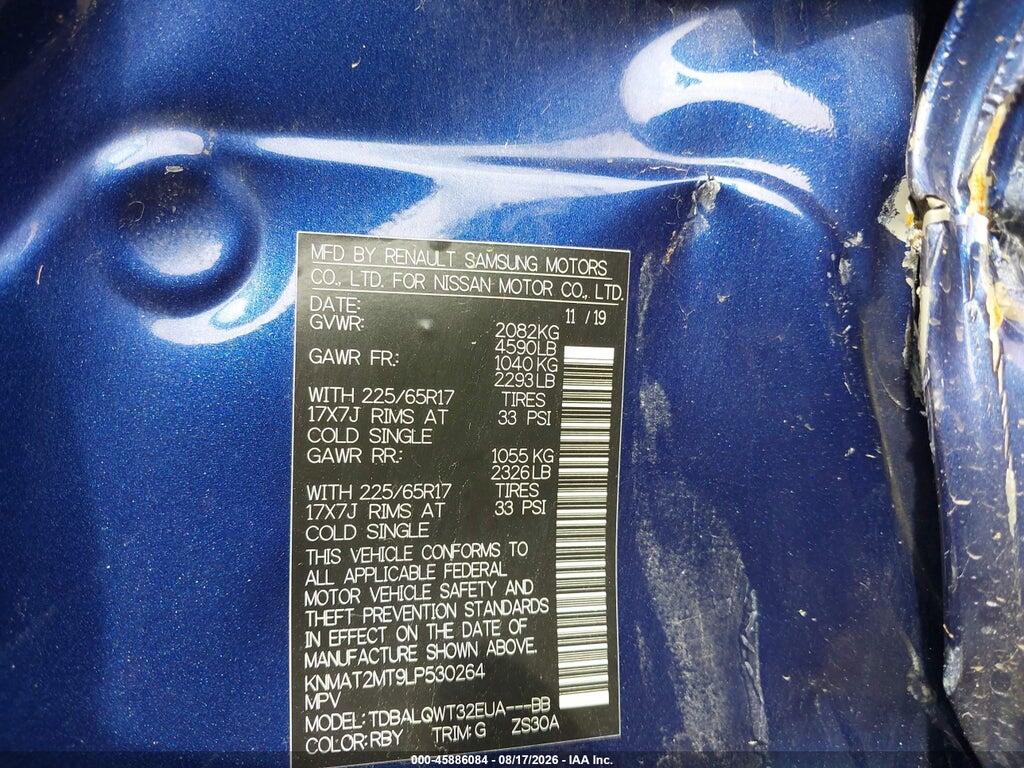 KNMAT2MT9LP530264 2020 NISSAN ROGUE photo no. 9