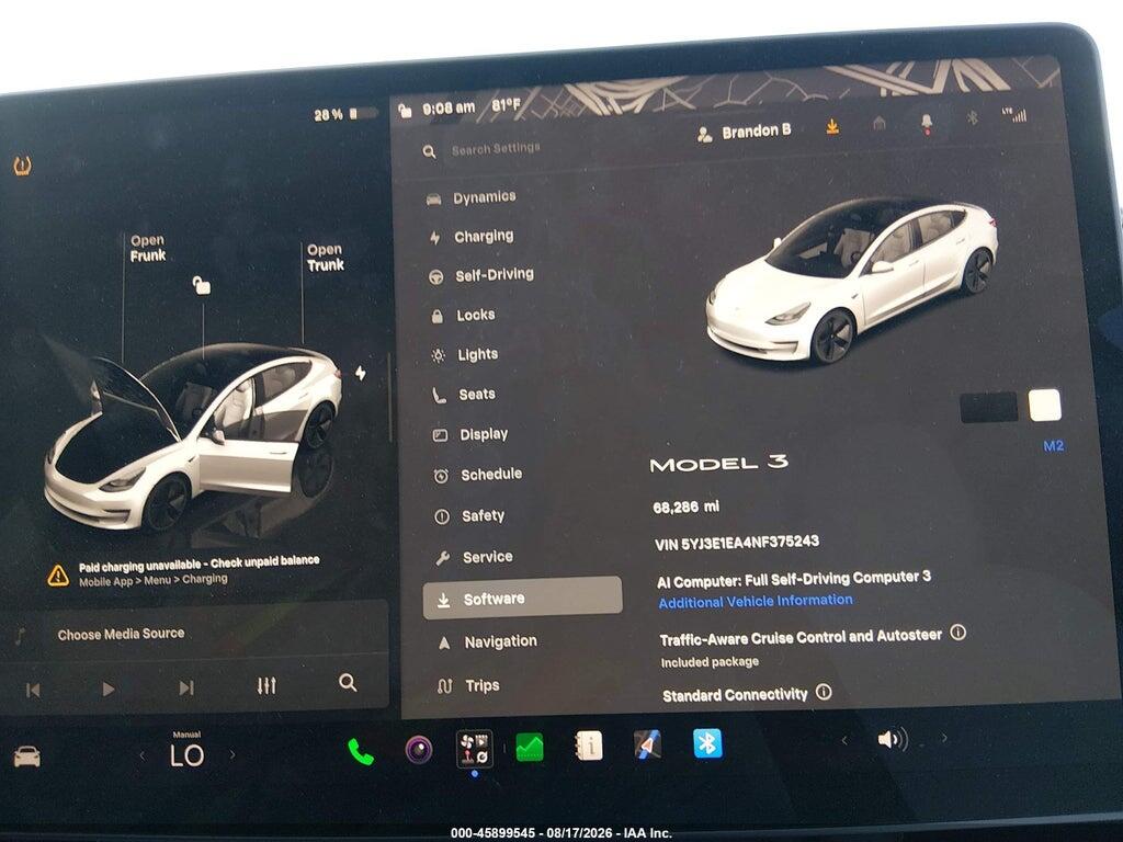 5YJ3E1EA4NF375243 2022 TESLA MODEL 3 photo no. 7