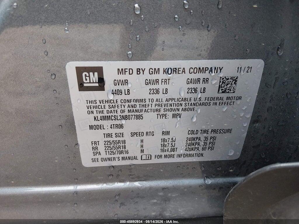 KL4MMCSL3NB077885 2022 BUICK ENCORE GX photo no. 9