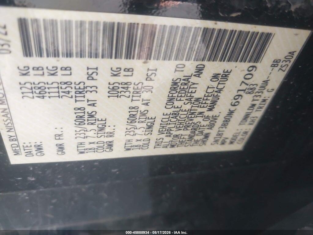 5N1BT3BB0NC691709 2022 NISSAN ROGUE photo no. 9