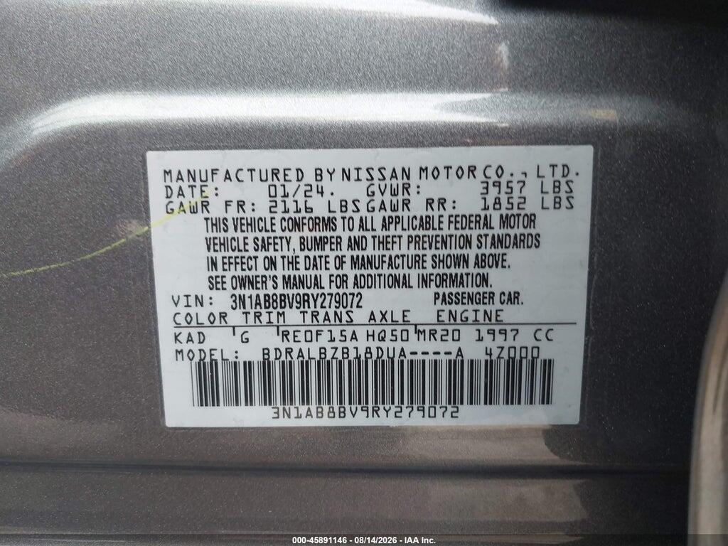 3N1AB8BV9RY279072 2024 NISSAN SENTRA photo no. 9