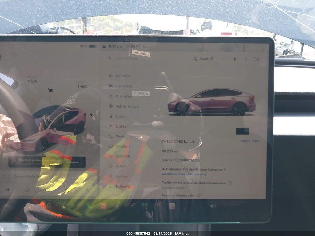 5YJ3E1EA0RF763155 2024 TESLA MODEL 3 photo no. 7