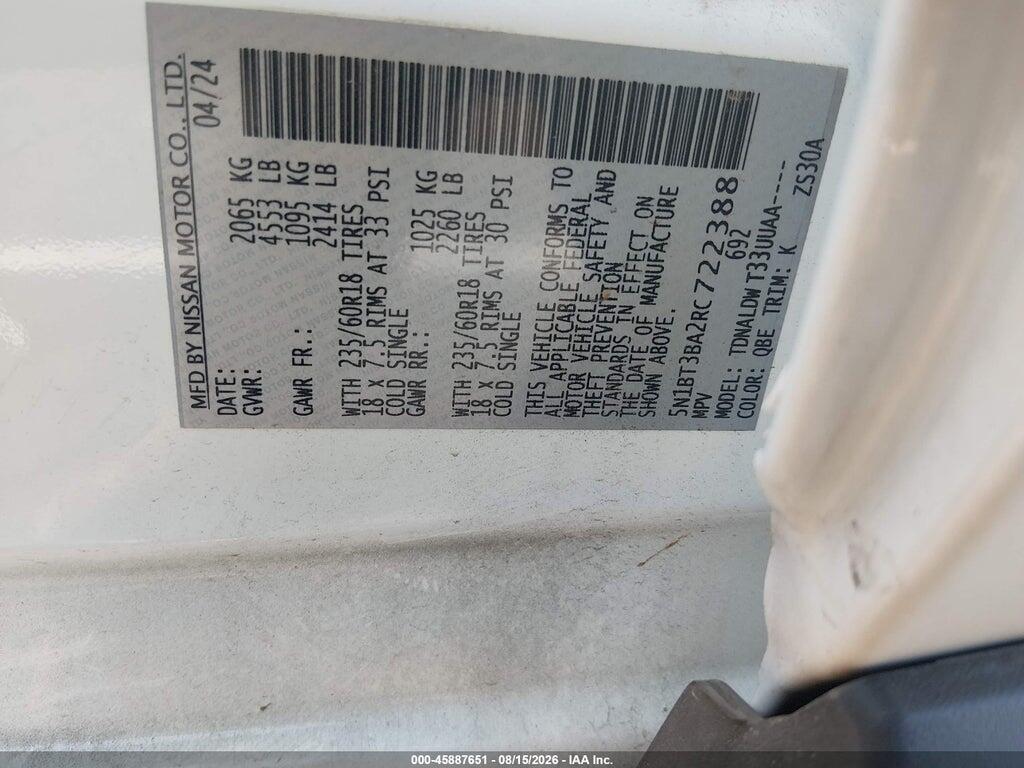 5N1BT3BA2RC722388 2024 NISSAN ROGUE photo no. 9