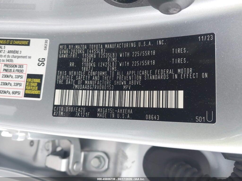 7MUDAABG7RV080153 2024 TOYOTA COROLLA CROSS photo no. 9