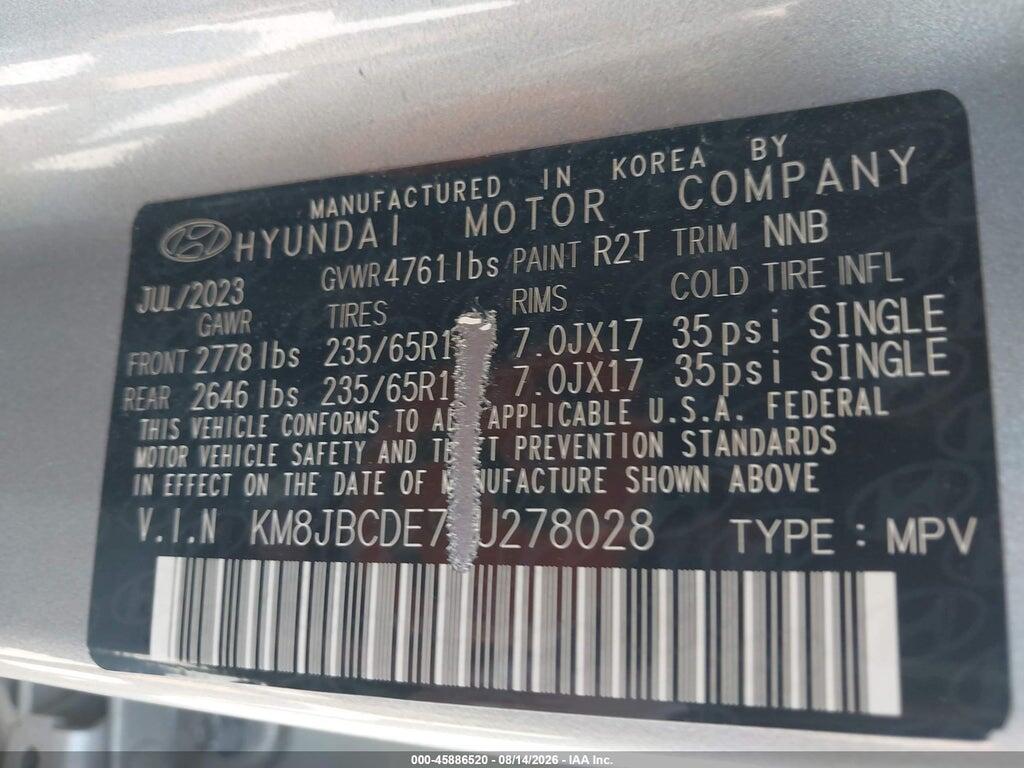 KM8JBCDE7RU278028 2024 HYUNDAI TUCSON photo no. 9