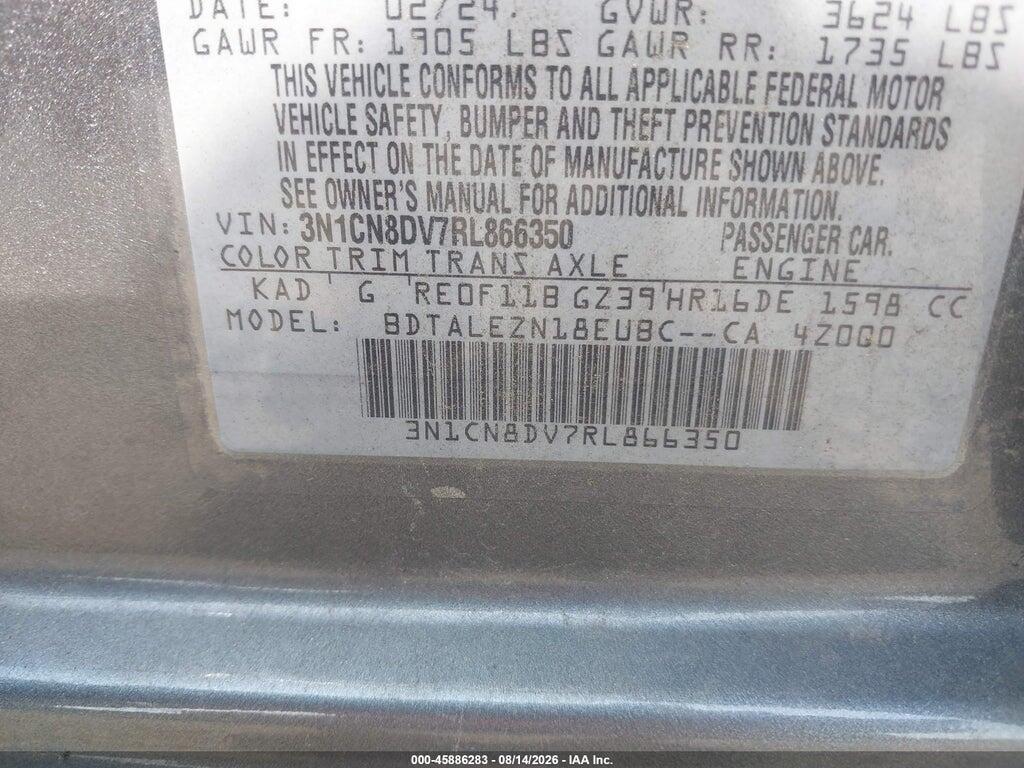 3N1CN8DV7RL866350 2024 NISSAN VERSA photo no. 9