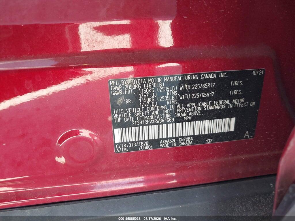 2T3H1RFVXRW361669 2024 TOYOTA RAV4 photo no. 9