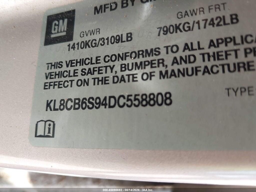 KL8CB6S94DC558808 2013 CHEVROLET SPARK photo no. 9