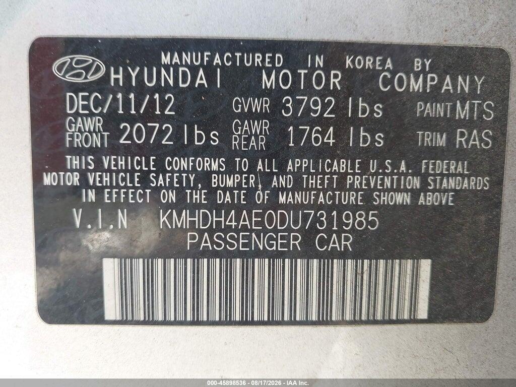 KMHDH4AE0DU731985 2013 HYUNDAI ELANTRA photo no. 9