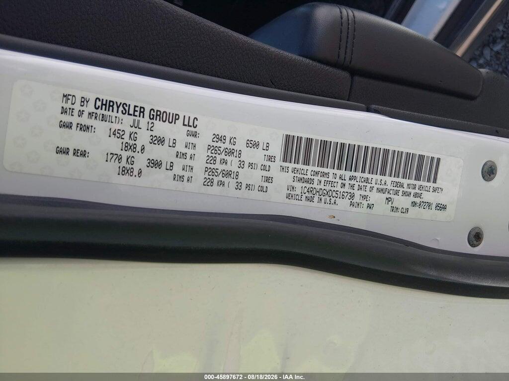 1C4RDHDGXDC516730 2013 DODGE DURANGO photo no. 9