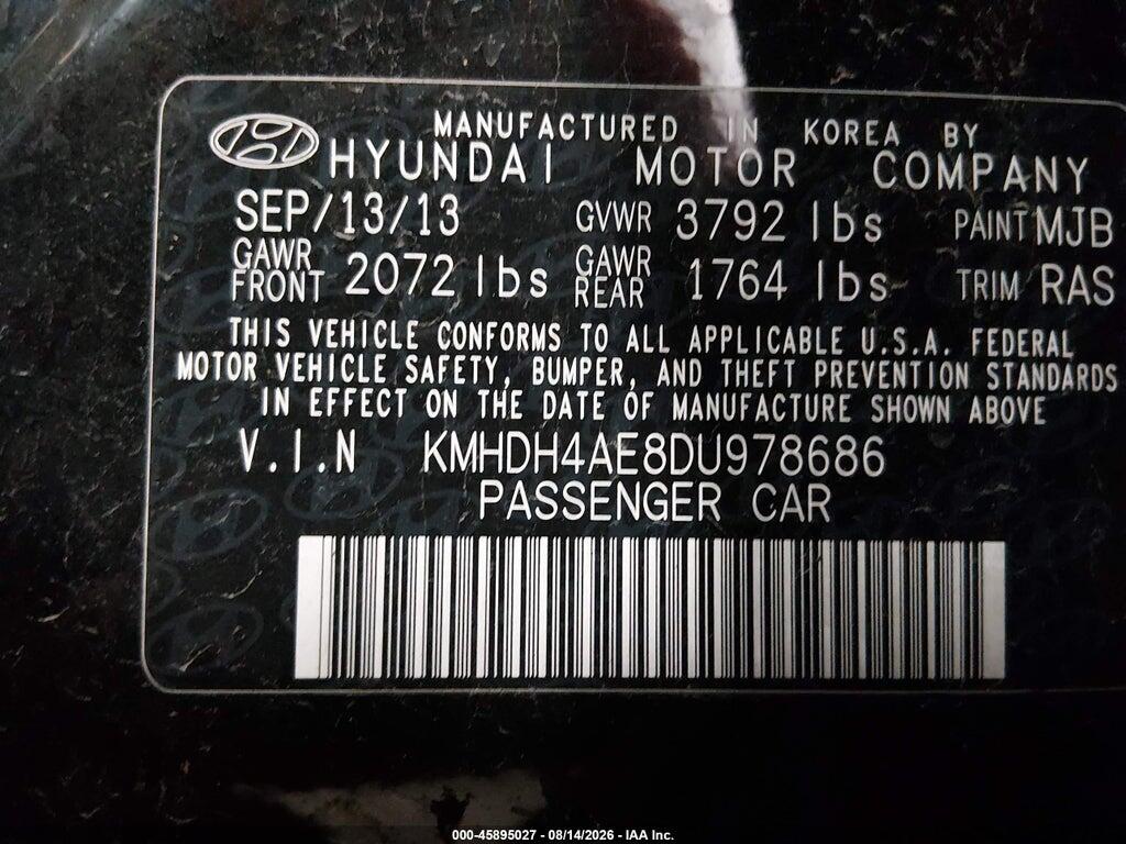 KMHDH4AE8DU978686 2013 HYUNDAI ELANTRA photo no. 9