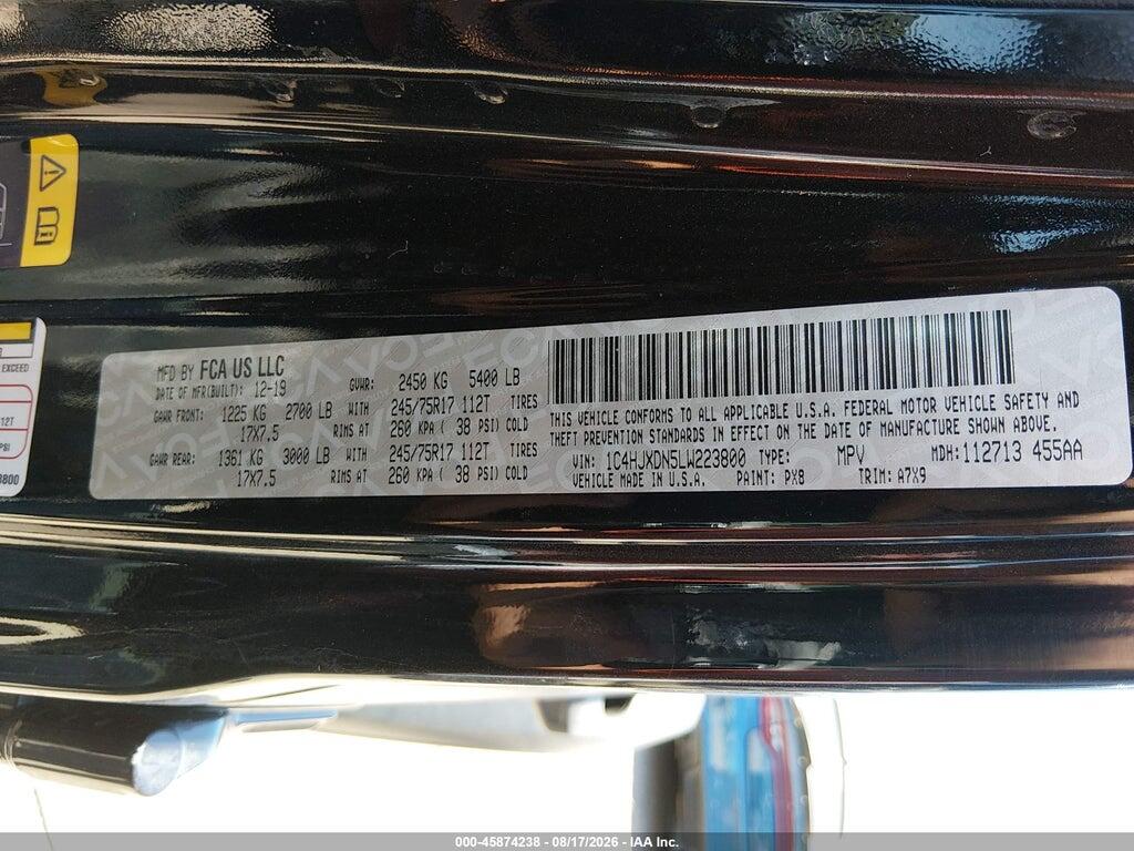 1C4HJXDN5LW223800 2020 JEEP WRANGLER UNLIMITED photo no. 9