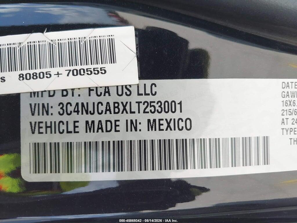 3C4NJCABXLT253001 2020 JEEP COMPASS photo no. 9