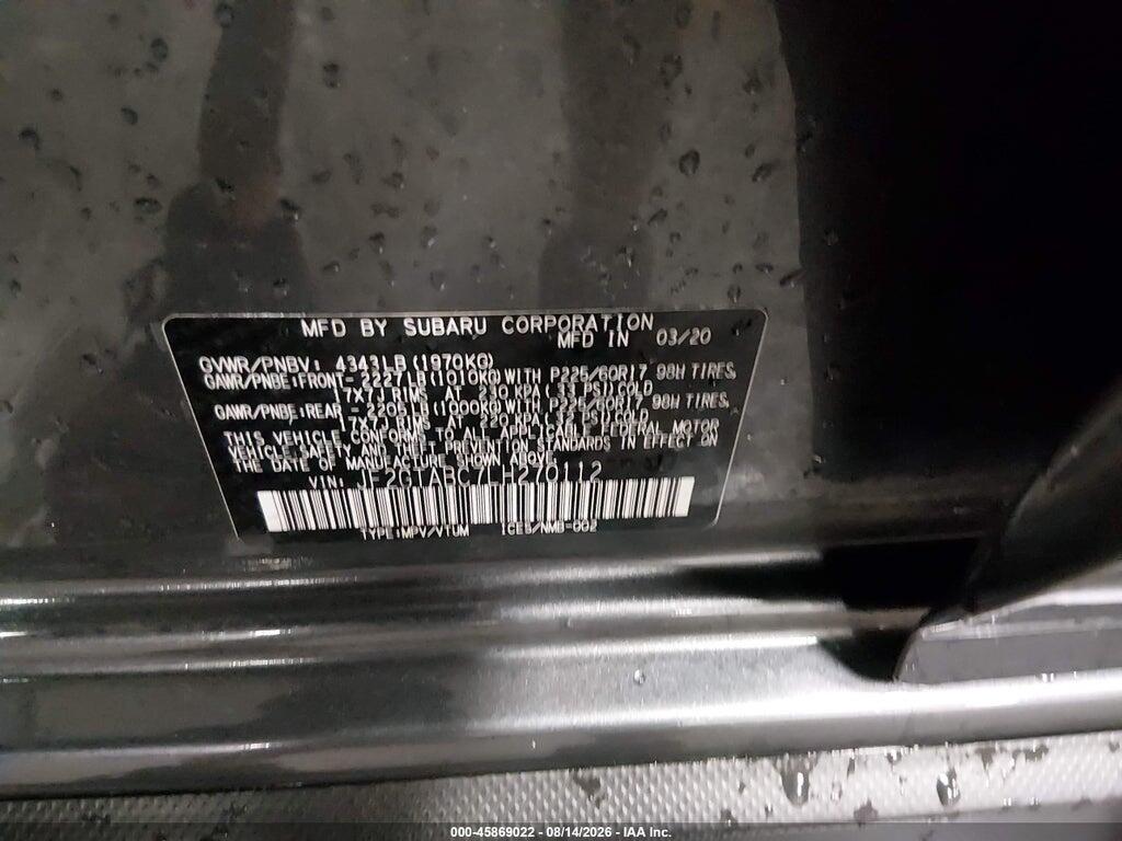 JF2GTABC7LH270112 2020 SUBARU CROSSTREK photo no. 9