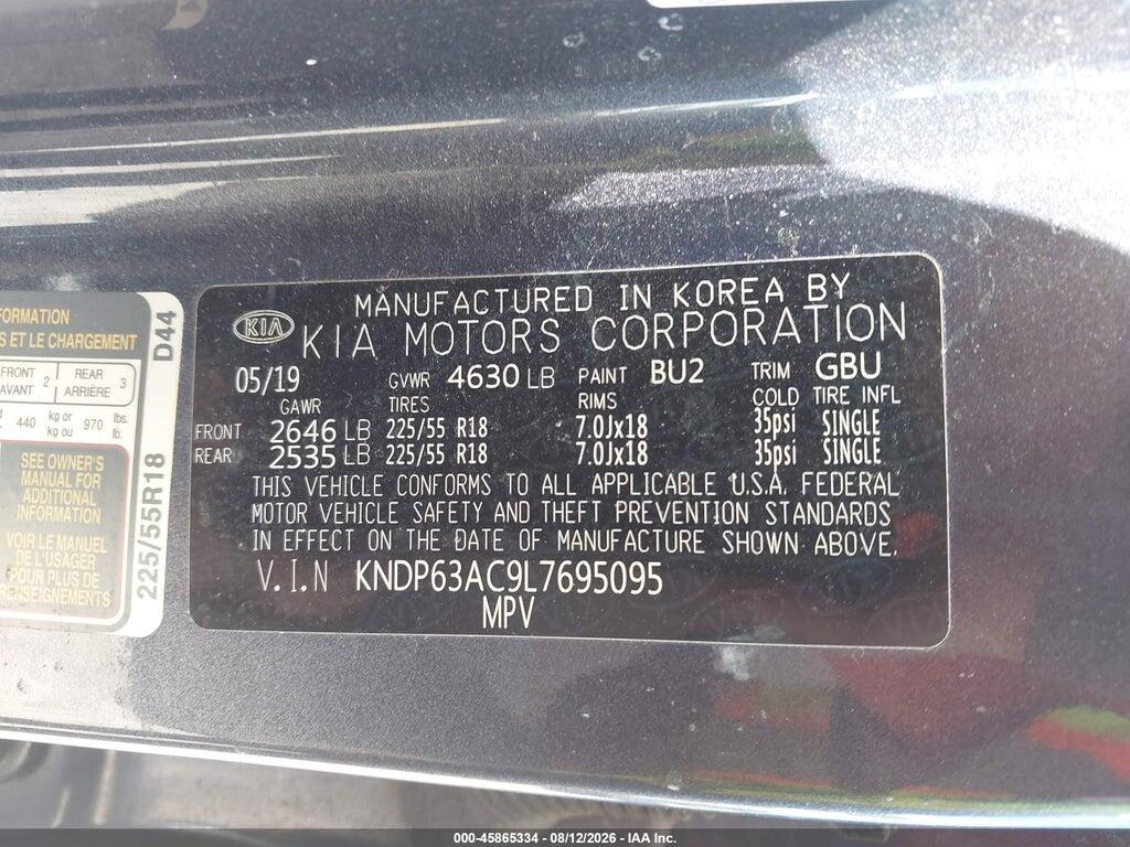 KNDP63AC9L7695095 2020 KIA SPORTAGE photo no. 9