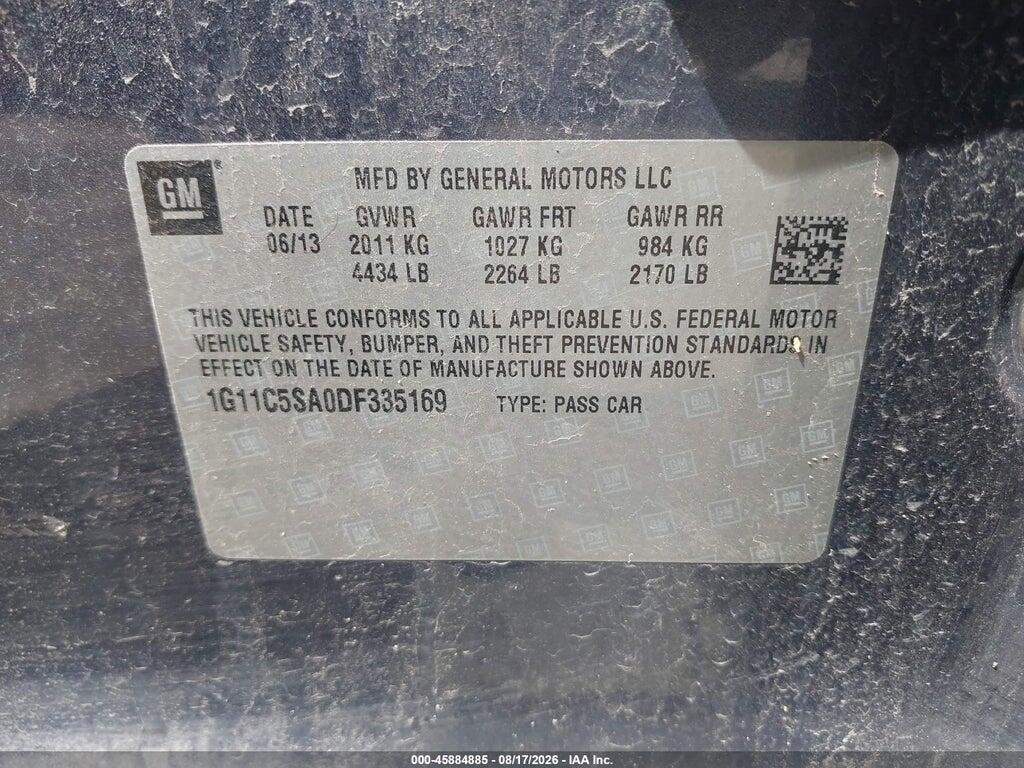 1G11C5SA0DF335169 2013 CHEVROLET MALIBU photo no. 9