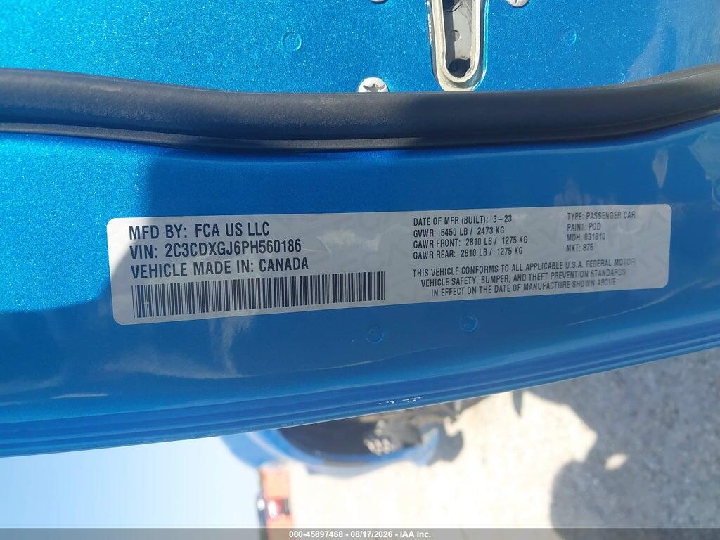 2C3CDXGJ6PH560186 2023 DODGE CHARGER photo no. 9