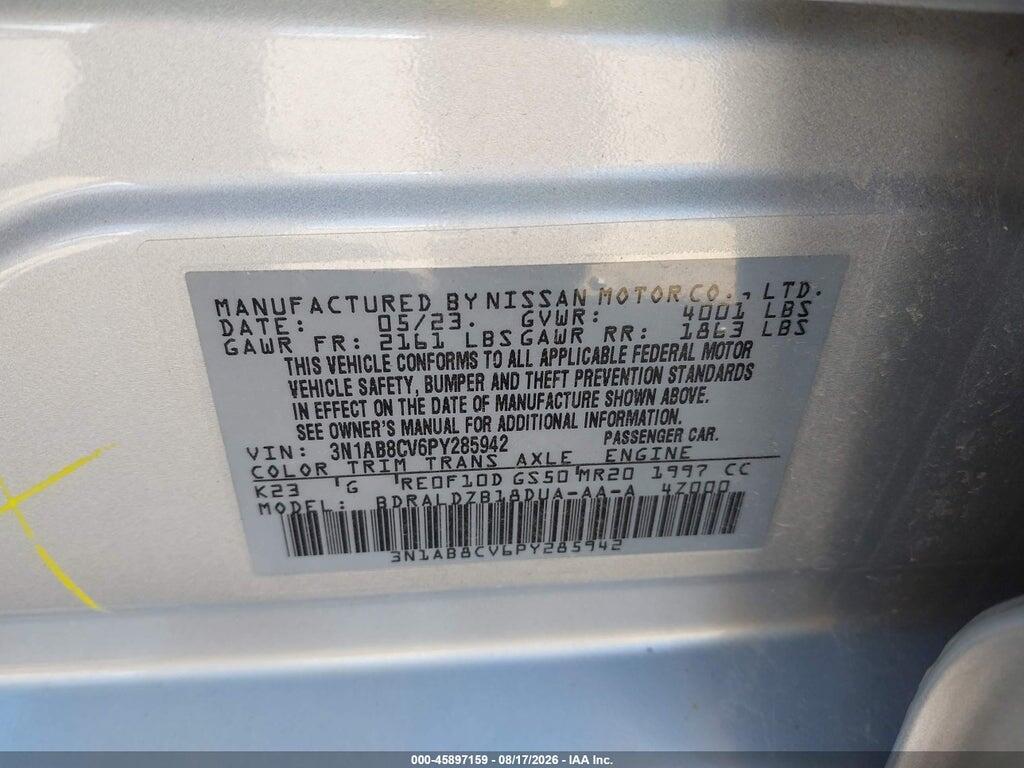 3N1AB8CV6PY285942 2023 NISSAN SENTRA photo no. 9