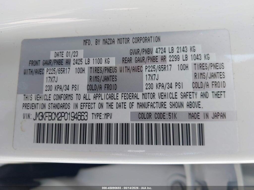 JM3KFBCM2P0194663 2023 MAZDA CX-5 photo no. 9