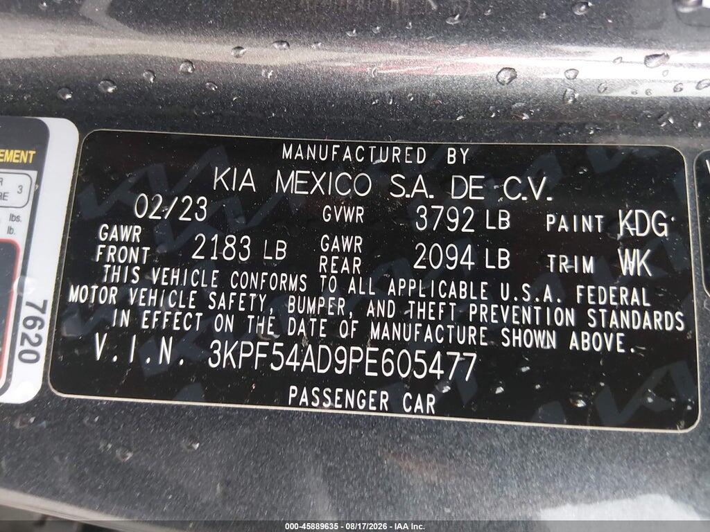 3KPF54AD9PE605477 2023 KIA FORTE photo no. 9