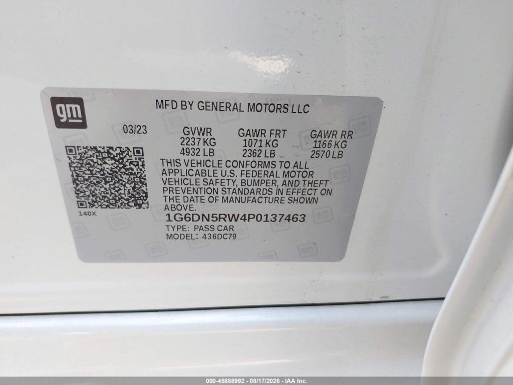 1G6DN5RW4P0137463 2023 CADILLAC CT5 photo no. 9