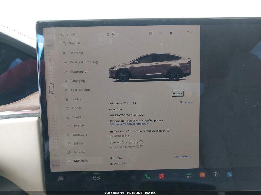 7SAXCBE51PF405479 2023 TESLA MODEL X photo no. 7