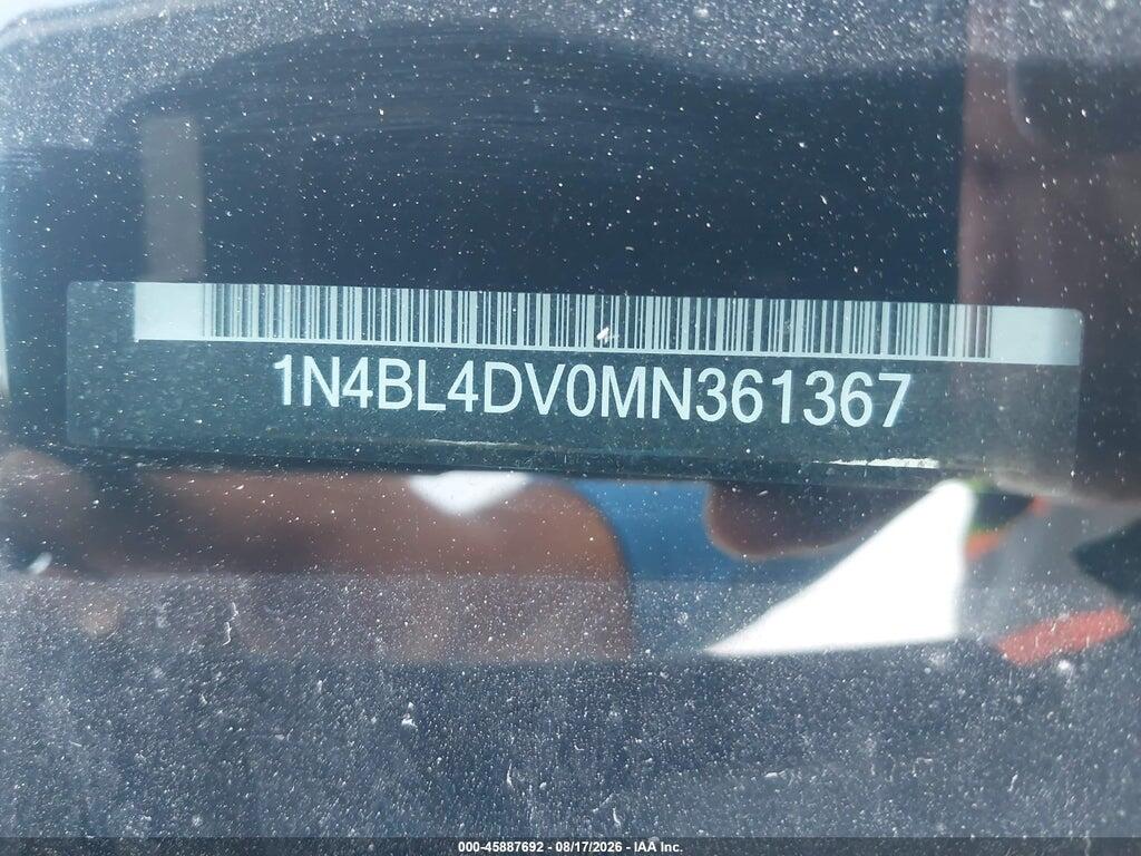 1N4BL4DV0MN361367 2021 NISSAN ALTIMA photo no. 9