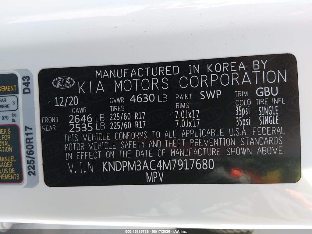 KNDPM3AC4M7917680 2021 KIA SPORTAGE photo no. 9