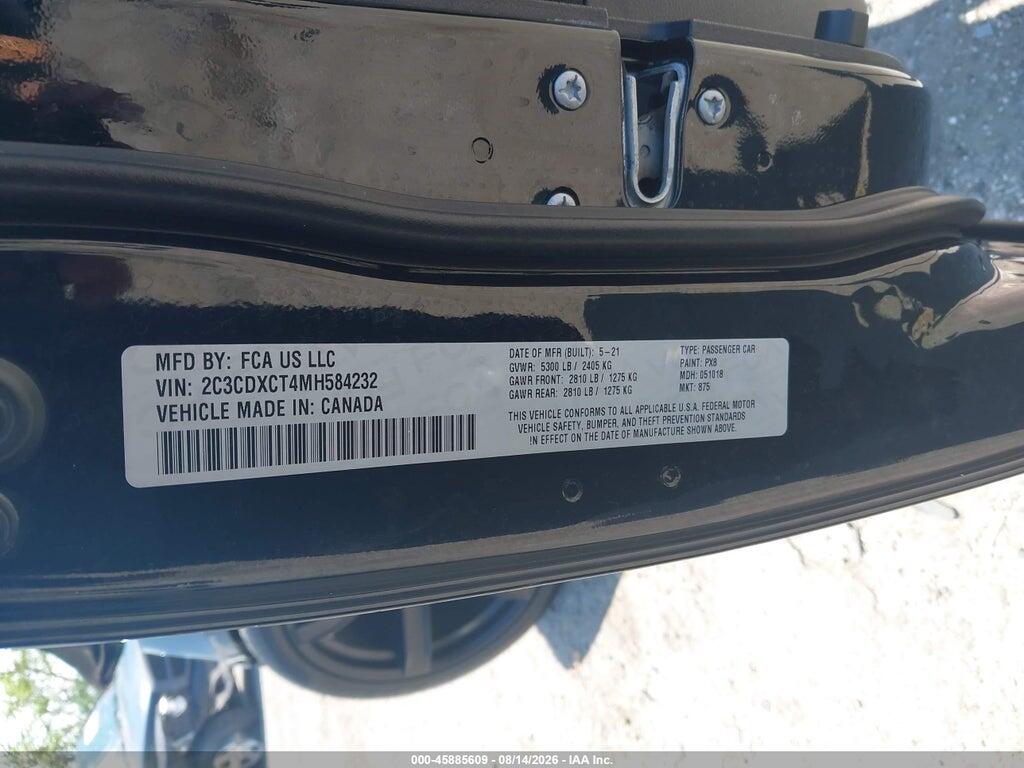 2C3CDXCT4MH584232 2021 DODGE CHARGER photo no. 9