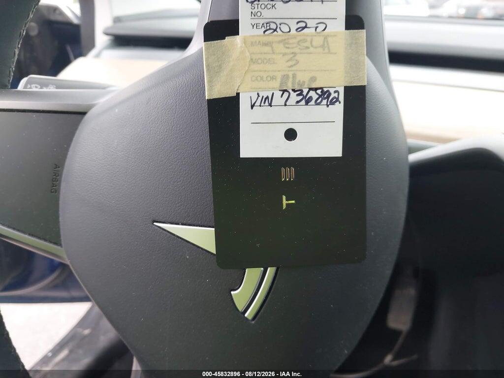 5YJ3E1EAXLF736892 2020 TESLA MODEL 3 photo no. 11